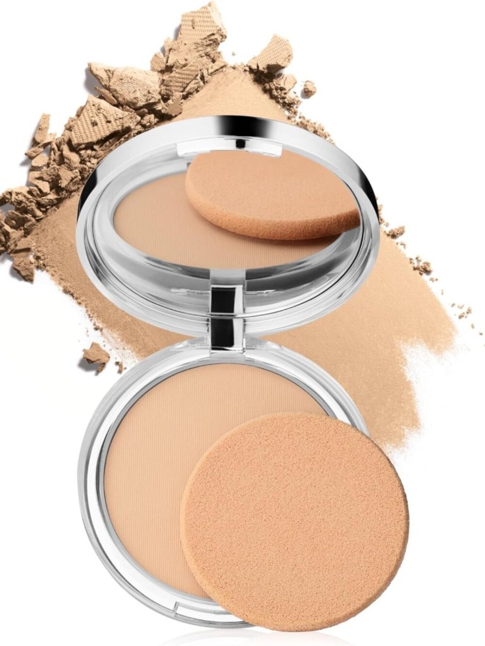 2-in-1 Powder Foundation Makeup | Medium Coverage, Matte Finish, Compact 0.35 oz